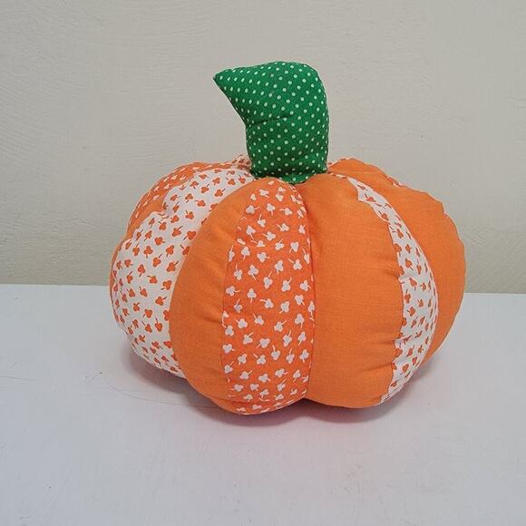 Vintage Mid Century Pumpkin Fall Halloween Holiday Home Decoration Plush - Picture 1 of 6
